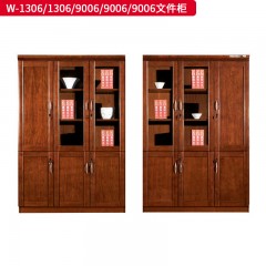 千匠一品 办公风格 E1级环保中密度板+优质木皮+环保油漆+五金配件 时尚大气文件柜 W-1306  W-9006-J