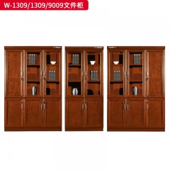 千匠一品 办公风格 E1级环保密度板+优质木皮+环保油漆+五金配件 时尚大气文件柜 W-1309  W-9009-L