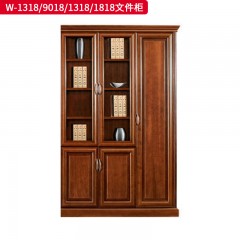 千匠一品 办公风格 E1级环保密度板+优质木皮+环保油漆+五金配件 时尚大气文件柜 W-1318  W-9018  W-1818-L