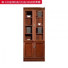 千匠一品 办公风格 E1级环保密度板+优质木皮+环保油漆+五金配件 时尚大气文件柜 W-1318  W-9018  W-1818-L