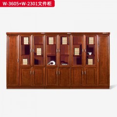 千匠一品 办公风格 E1级环保密度板+优质木皮+环保油漆 +五金配件 时尚大气文件柜W-2301  W-3605-L