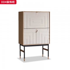 千匠一品 北欧风格 白蜡木+实色烤漆柜门 时尚优雅装饰柜DD4-J