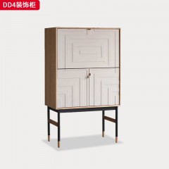 千匠一品 北欧风格 白蜡木+实色烤漆柜门 时尚优雅装饰柜DD4-J