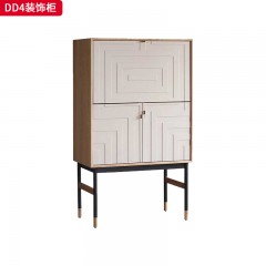 千匠一品 北欧风格 白蜡木+实色烤漆柜门 时尚优雅装饰柜DD4-J
