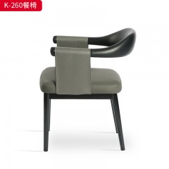 千匠一品 北欧风格 进口白蜡木框架+环保PU皮+高密度海绵 时尚优雅餐椅K-260-J