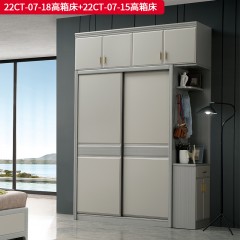 千匠一品 现代风格 床：多层实木板+3D吸塑工艺-衣柜 顶柜 床头柜：多层实木板+3D吸塑工艺+五金件 简约时尚床22CT-07-18  22CT-07-15  22AT-14  22AD-17  22CTG-03  22AB-03-J