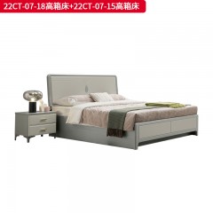 千匠一品 现代风格 床：多层实木板+3D吸塑工艺-衣柜 顶柜 床头柜：多层实木板+3D吸塑工艺+五金件 简约时尚床22CT-07-18  22CT-07-15  22AT-14  22AD-17  22CTG-03  22AB-03-J
