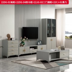 千匠一品 现代风格 多层实木板+门板3D吸塑工艺+五金脚架 拉手 简约时尚地柜 茶几 二门酒柜 四斗柜22DG-01  22CJ-01  22JG-02  22DG-04-J
