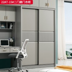 千匠一品 现代风格 多层实木板+3D吸塑工艺 简约时尚二门趟门衣柜 22AT-15-J