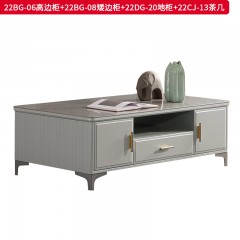 千匠一品 现代风格 岩板+五金脚架/拉手+3D吸塑工艺+多层实木板 简约时尚高边柜/矮边柜/地柜/茶几22BG-06/22BG-08/22DG-20/22CJ-13-J