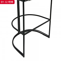 千匠一品 现代风格 优质皮艺面料+实木框架+碳素钢脚+高密度海绵 简约时尚吧椅BY-32-J