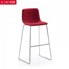 千匠一品 现代风格 优质皮艺面料+实木框架+碳素钢脚+高密度海绵 简约时尚吧椅D-190-J