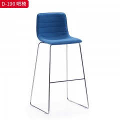 千匠一品 现代风格 优质皮艺面料+实木框架+碳素钢脚+高密度海绵 简约时尚吧椅D-190-J