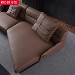 【精品】千匠一品 轻奢意式风格 超纤磨砂布+欧洲松木实木框架+高回弹海绵+细杆鹅绒+五金脚 简约大气 3+贵沙发K6088-J