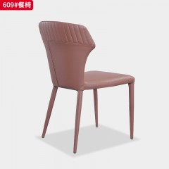 千匠一品 现代风格 PVC皮+高密度海绵+碳素钢脚架 简约大气餐椅609#-J