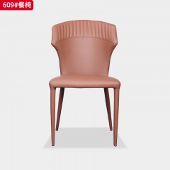 千匠一品 现代风格 PVC皮+高密度海绵+碳素钢脚架 简约大气餐椅609#-J
