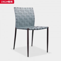 千匠一品 现代风格 马鞍皮+碳素钢脚架 简约大气餐椅1962#-L