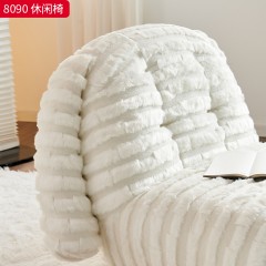 千匠一品 现代风格 密丝绒晴纶面料+高密度海绵+实木框架 简约时尚休闲椅8090-L
