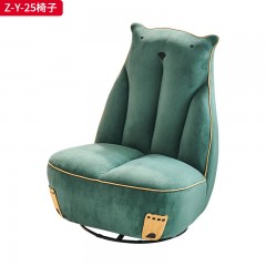 千匠一品 现代风格 抗菌科技布+高密度海绵+实木内架+五金脚架 简约大气休闲椅Z-Y-25-L