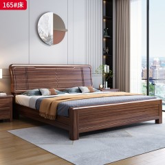 【特价产品】千匠一品 新中式风格 紫金檀木 优雅大气床165-J