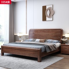 【特价产品】千匠一品 新中式风格 紫金檀木 优雅大气床335-L