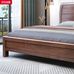 【特价产品】千匠一品 新中式风格 紫金檀木 优雅大气床355-L