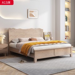 【特价产品】千匠一品 北欧风格 主材白蜡木 简约大气双人床A11 A12-L