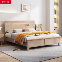 【特价产品】千匠一品 北欧风格 主材白蜡木 简约大气双人床A28 A29-L