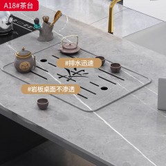 【特价产品】千匠一品 轻奢现代风格 亮光岩板+E1级环保板材+烤漆+轻奢金属装饰条+标配自动上水 优雅大气茶台A18#-J