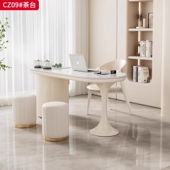 【特价产品】千匠一品 轻奢现代风格 岩板+实木弯板柜体 简约大气茶台CZ09-L