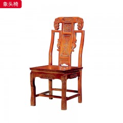 【特价产品】千匠一品 新中式风格 主材泰国进口橡木 优雅大气象头椅-L