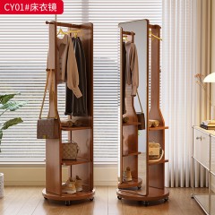 【特价产品】千匠一品 现代风格 主材橡胶木+玻璃镜面  简约大气穿衣镜CY01#-J