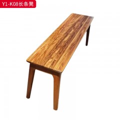 千匠一品 中式风格 主材乌金木 优雅大气长条凳Y1-K08-J