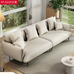 【特价产品】千匠一品 现代风格 猫抓皮+全落叶松木框架+高密度回弹海绵 简约大气沙发SF-022-L