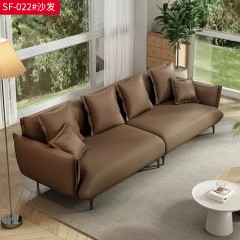 【特价产品】千匠一品 现代风格 猫抓皮+全落叶松木框架+高密度回弹海绵 简约大气沙发SF-022-L