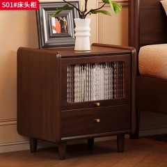 【特价产品】千匠一品 北欧风格 橡胶木 时尚大气床头柜T01 S01 S02-L