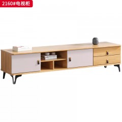 【特价产品】千匠一品 北欧风格 橡胶木 时尚大气电视柜 2160-L