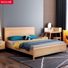 【特价产品】千匠一品 北欧风格 橡胶木 时尚大气床W233 W201 W205-1 W221-L