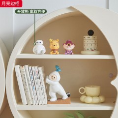 千匠一品 中古奶油风现代简约 E1环保板材+烤漆 时尚优雅月亮边柜-J