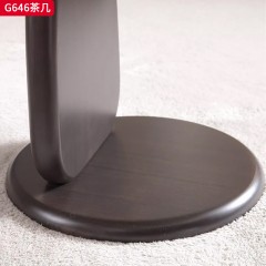 千匠一品 中古风现代简约 钢化玻璃+实木脚架 简约大气茶几G646-L