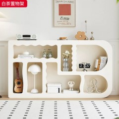 千匠一品 美式复古风格 E1环保板材+烤漆工艺 时尚大气白茶餐边柜/白茶置物架-J