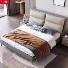 【特价产品】千匠一品 现代风格 优质生态牛皮面料+板木结合框架+高密度海绵 时尚大气床A38  368  2108  1120  818-J