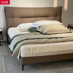 【特价产品】千匠一品 现代风格 优质生态牛皮面料+板木结合框架+高密度海绵 时尚大气床A38  368  2108  1120  818-J