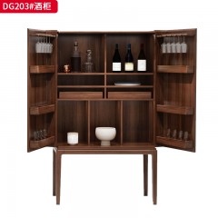 【特价产品】千匠一品 北欧风格 黑胡桃木 时尚优雅酒柜 DG203-L