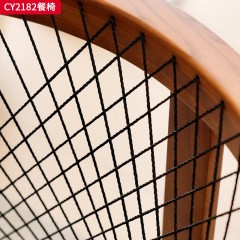 千匠一品 美式复古风格 白蜡木+坐垫（西皮  布面） 时尚优雅餐椅CY2182  CY2182B-J