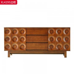 千匠一品 美式复古风格 黄杨木实木板 时尚优雅边柜XL4295-L