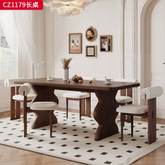 千匠一品 美式复古风格 白蜡木 时尚大气餐桌CZ1179-J