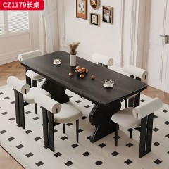 千匠一品 美式复古风格 白蜡木 时尚大气餐桌CZ1179-J