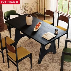 千匠一品 中古风美式复古风格 白蜡木 时尚大气餐桌CZ1190A-J