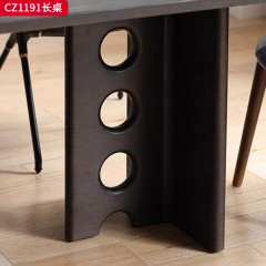 千匠一品 中古风美式复古风格 白蜡木 时尚大气餐桌CZ1191-J